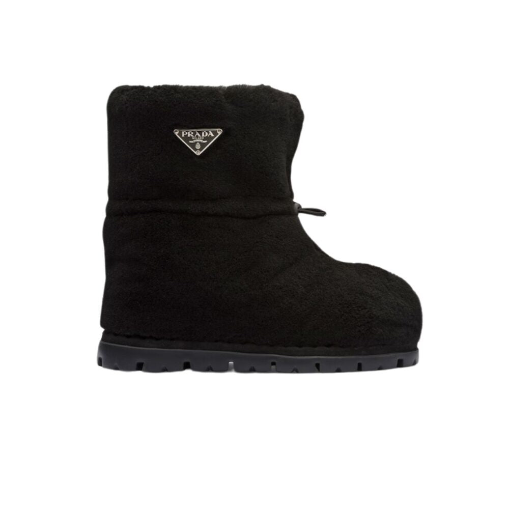 PRADA SHEARLING BOOTIES BLACK 1U258N 173 F0002 F ZF20