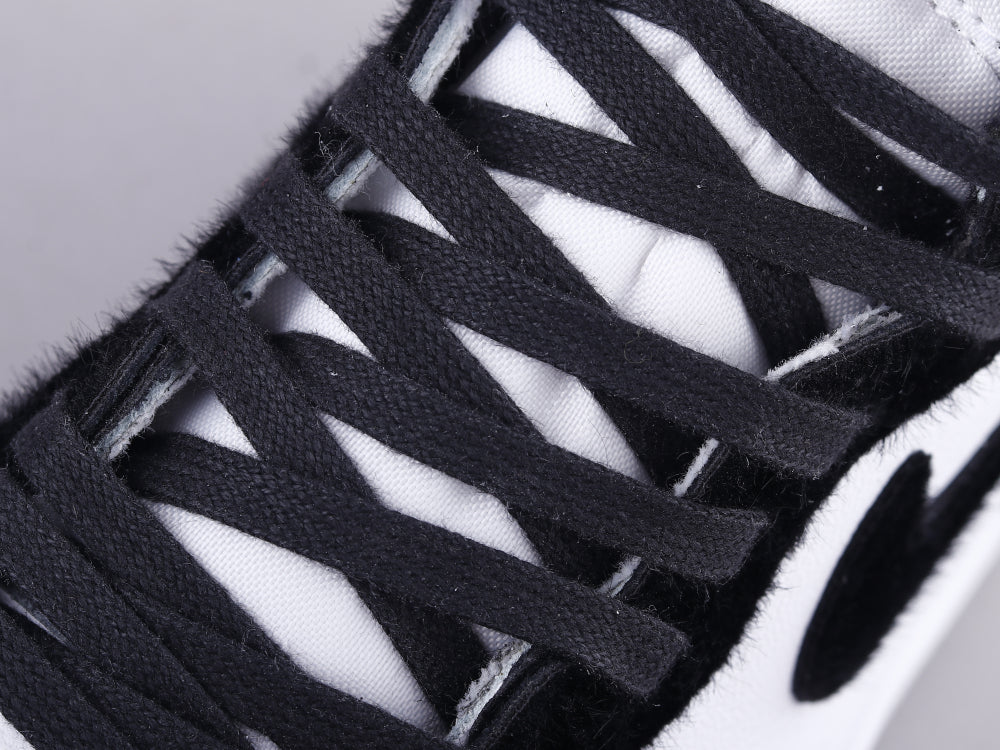 LW - AJ1 horsehair black and white