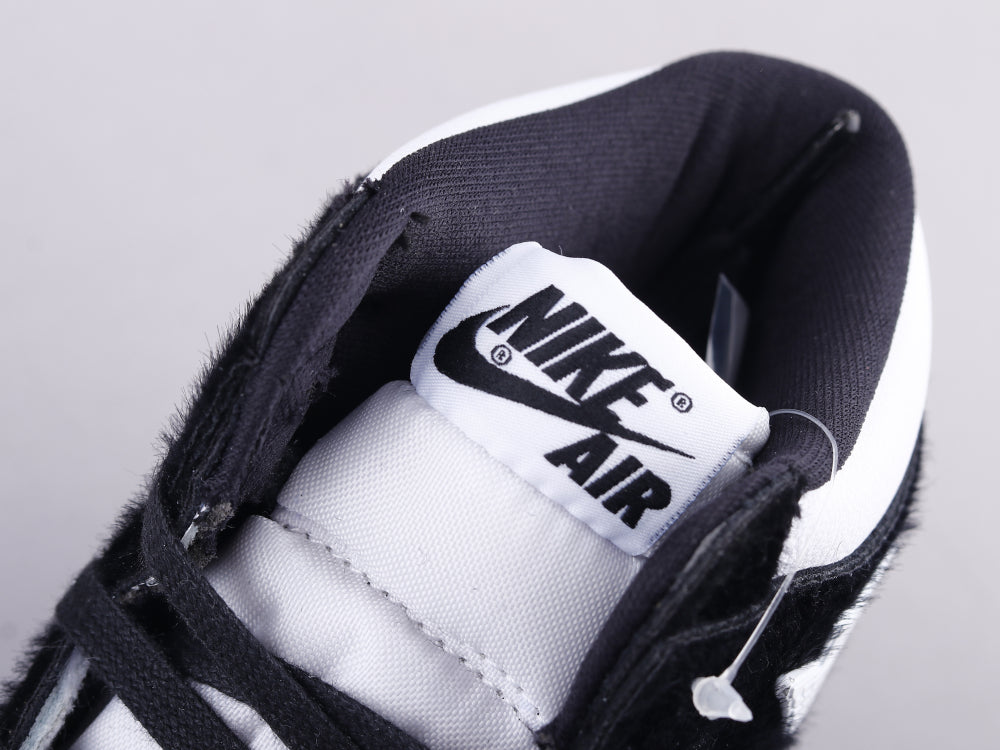 LW - AJ1 horsehair black and white