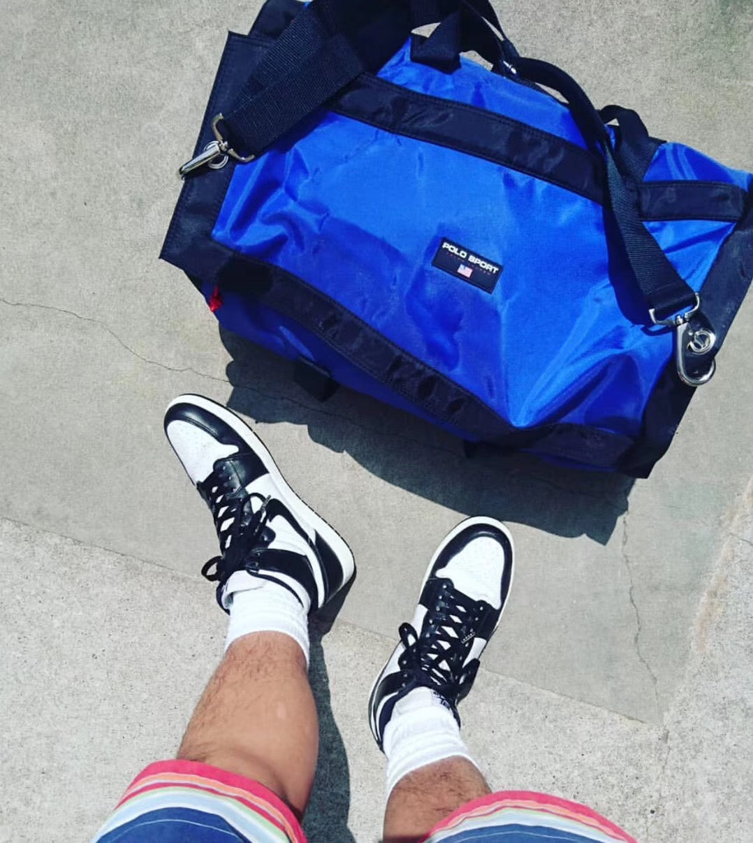 LW - AJ1 horsehair black and white
