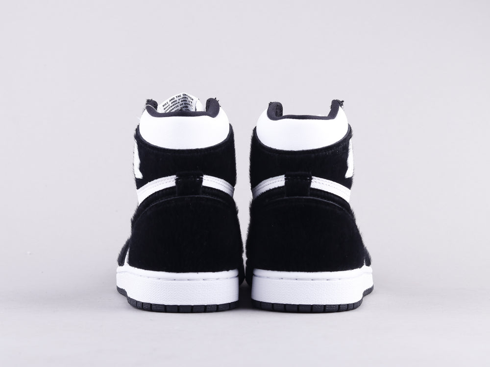 LW - AJ1 horsehair black and white