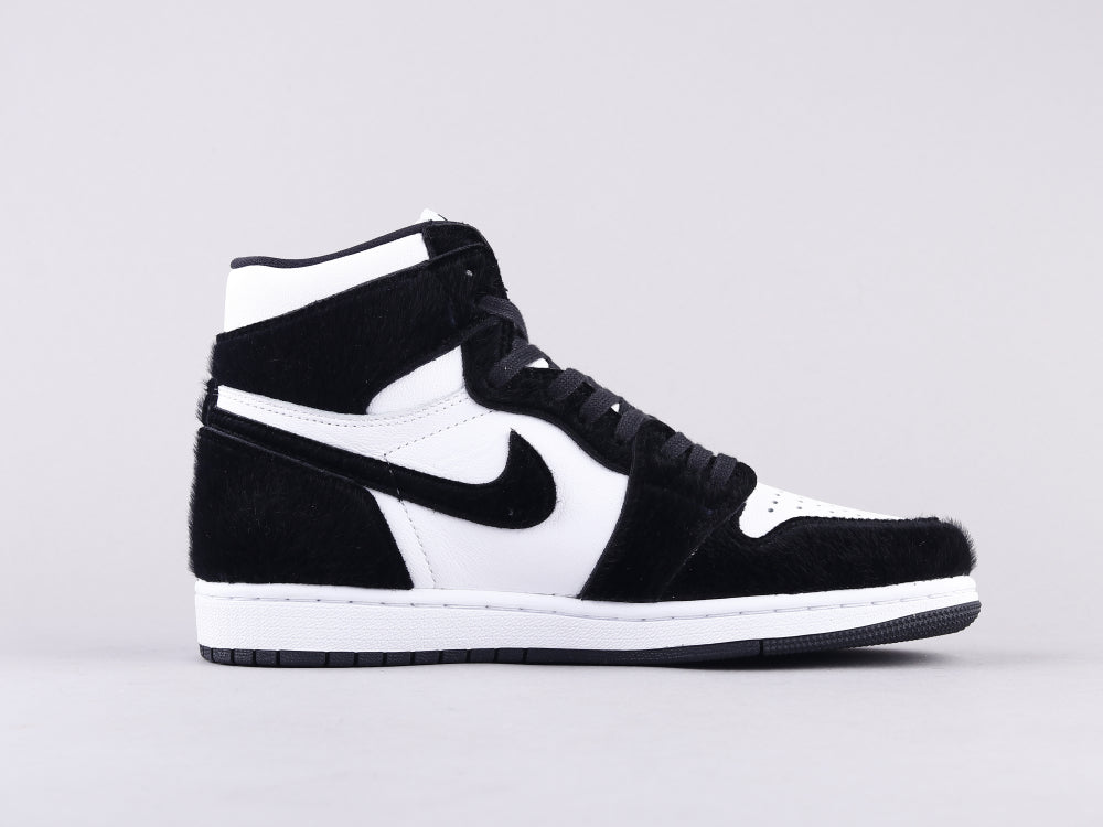 LW - AJ1 horsehair black and white