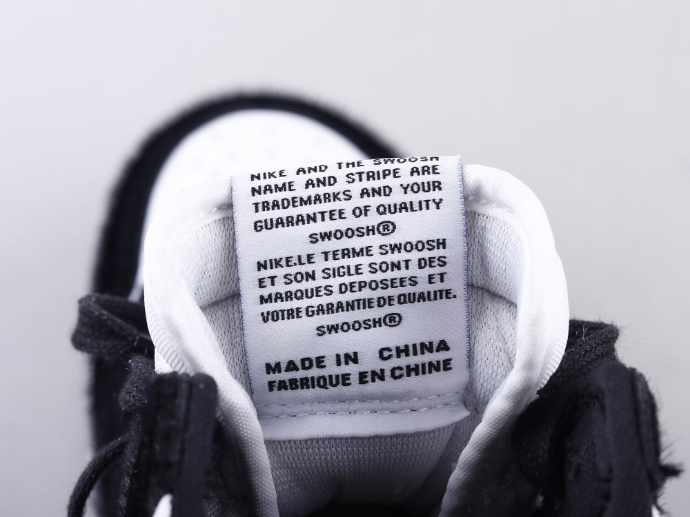 LW - AJ1 horsehair black and white