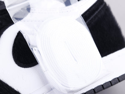 LW - AJ1 horsehair black and white
